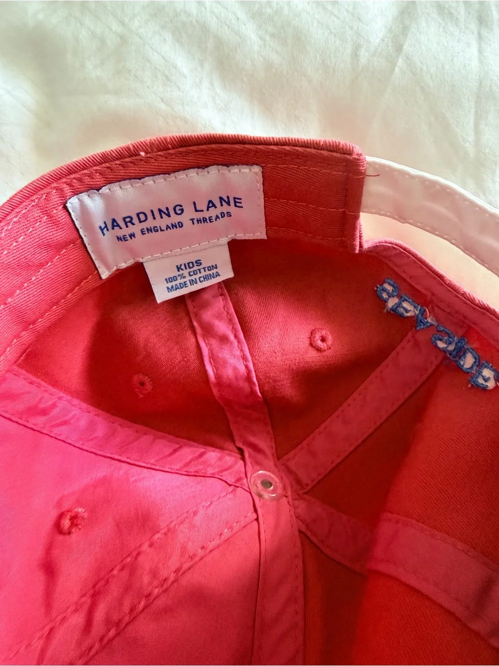 Harding Lane Baseball Cap with Shark Embroidery and Seaside Embroidery on back